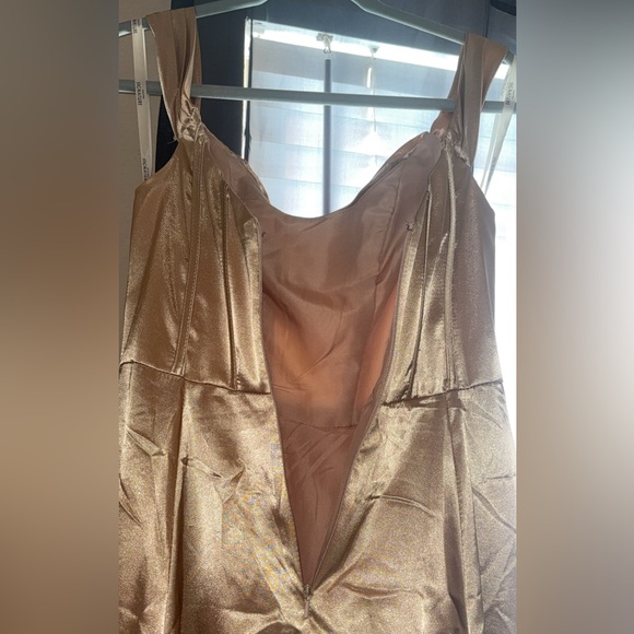 CHARMEUSE COWL OFF-THE-SHOULDER DRESS - Picture 9 of 10